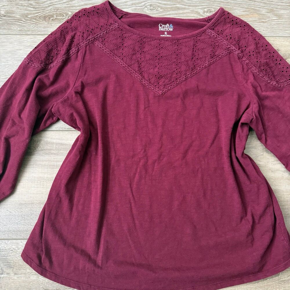 Croft & Barrow Sleeved Top